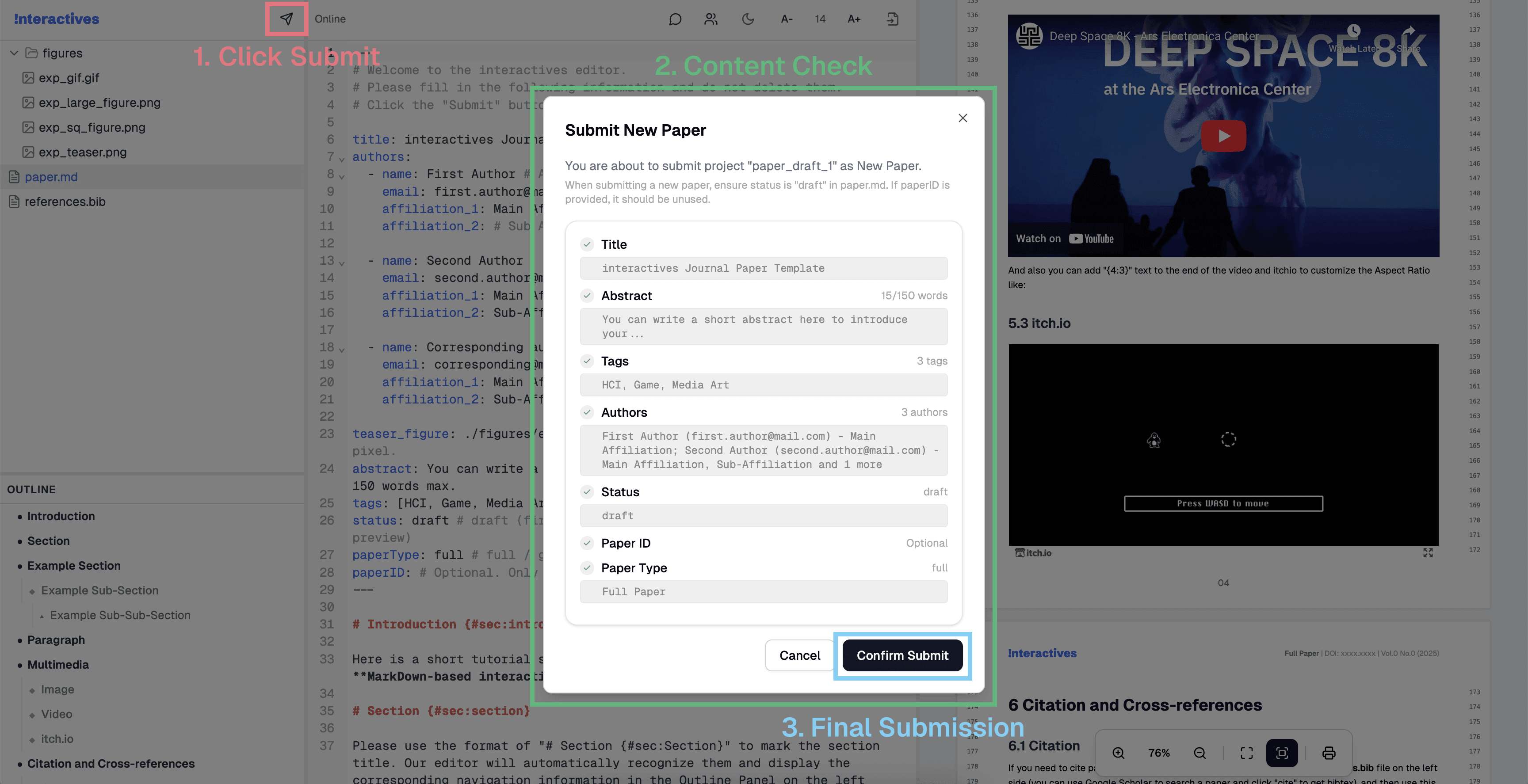 Submission Interface